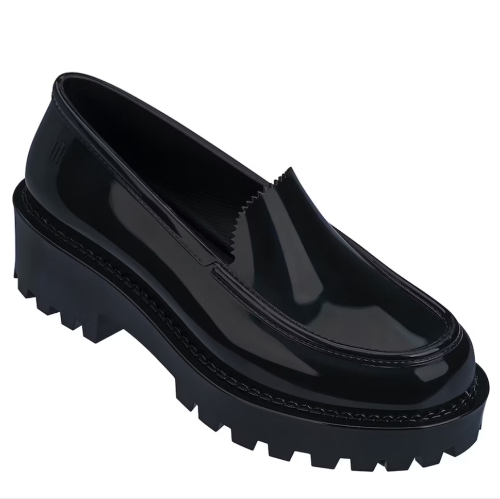 Mel by Melissa Black PanaPana Platform Flatform Loafers, 7, EU 38, UK 5